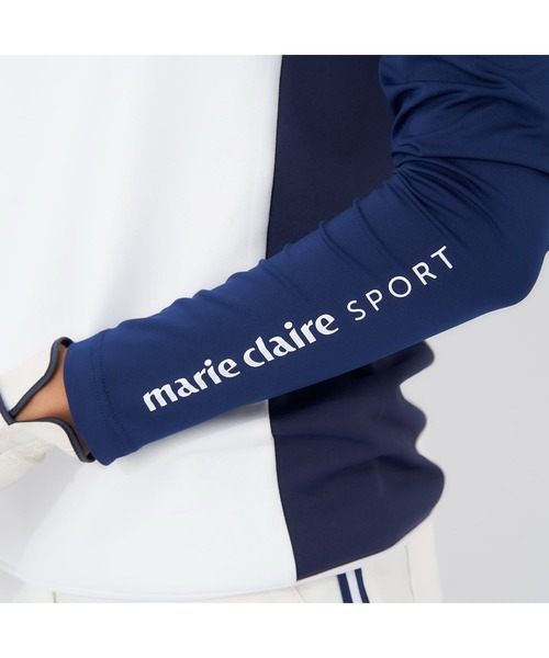 marie claire(マリ・クレール)の「marie claire GOLF/マリクレール ゴルフ ゴルフウェア ブランド ロゴ 接触冷感 軽量 ダンボールニット ベスト 長袖 インナーシャツ セット(ベスト・レディース・ネイビー/ブラック/ピンク/ホワイト・LL/3L/L/M)」の7枚目の写真