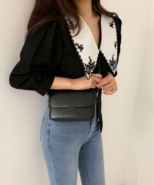 i-dare（アイディア）の「【i-dare】刺繍襟シャツ（シャツ/ブラウス・レディース・ホワイト/ブラック・MEDIUM/LARGE/X-LARGE）」の8枚目の写真