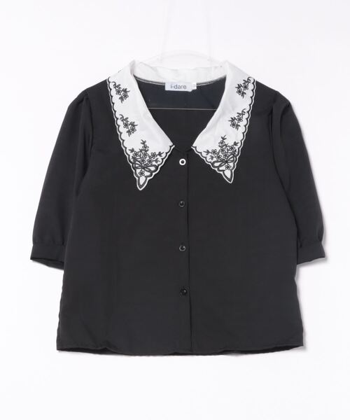 i-dare（アイディア）の「【i-dare】刺繍襟シャツ（シャツ/ブラウス・レディース・ホワイト/ブラック・MEDIUM/LARGE/X-LARGE）」の11枚目の写真