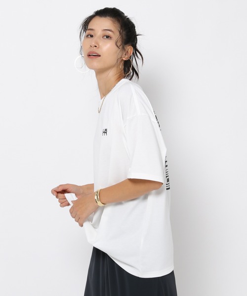 HEREIAM（ヘレイアム）の「【HEREIAM】吸水速乾／LOCUSSCORE TEE(ユニセックス)（Tシャツ/カットソー・レディース・ブラック/ホワイト・LARGE/MEDIUM）」の8枚目の写真