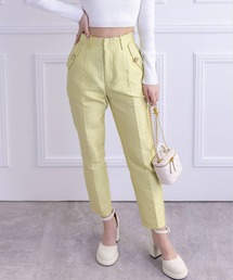 clear | ドット柄ストレッチテーパードパンツ[低身長用サイズ有](スラックス)