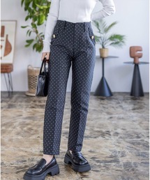 clear | ドット柄ストレッチテーパードパンツ≪2024SS新作≫(スラックス)