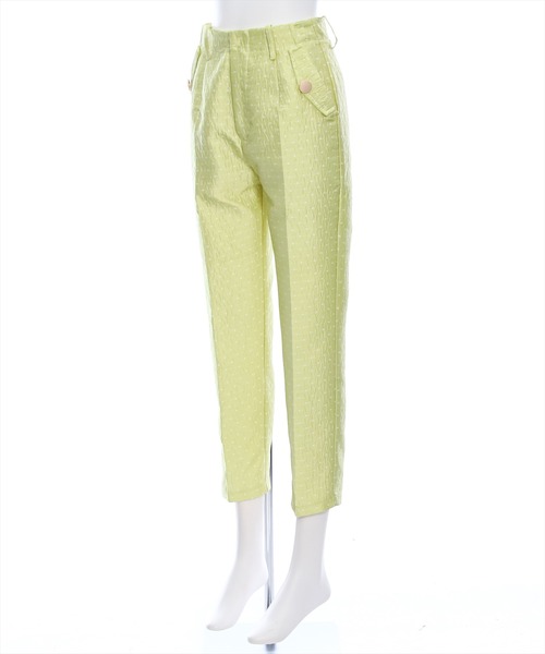 clear（クリア）の「ドット柄ストレッチテーパードパンツ[低身長用サイズ有]（スラックス・レディース・グリーン系その他/ブラック・S/M/XS）」の3枚目の写真