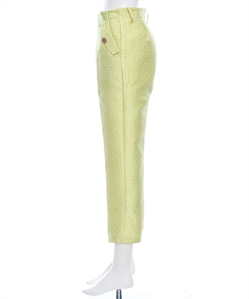 clear（クリア）の「ドット柄ストレッチテーパードパンツ[低身長用サイズ有]（スラックス・レディース・グリーン系その他/ブラック・S/M/XS）」の4枚目の写真