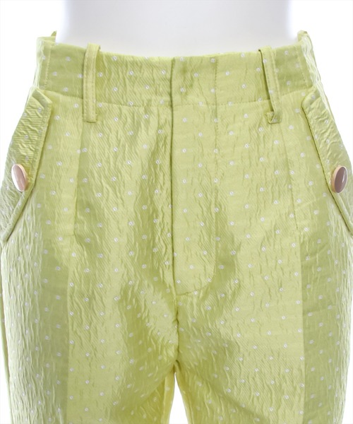 clear（クリア）の「ドット柄ストレッチテーパードパンツ[低身長用サイズ有]（スラックス・レディース・グリーン系その他/ブラック・S/M/XS）」の7枚目の写真