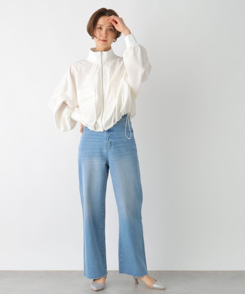 LEPSIM（レプシィム）の「ミリタリースタンドジャケット　987720（その他アウター・レディース・チャコールグレー/オフホワイト/カモフラージュ・FREE）」の5枚目の写真