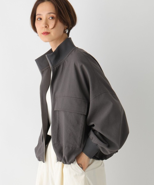 LEPSIM（レプシィム）の「ミリタリースタンドジャケット　987720（その他アウター・レディース・チャコールグレー/オフホワイト/カモフラージュ・FREE）」の12枚目の写真