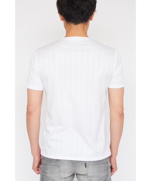 TORNADO MART(トルネードマート)の「ZERO by TORNADO MART∴ランダム針抜きABSテレコ半袖カット(Tシャツ/カットソー・メンズ・ブラック/ホワイト/オレンジ・M/L/LL)」の16枚目の写真