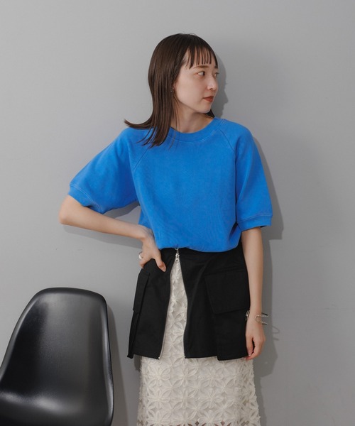 Kastane（カスタネ）の「【新色追加】半袖スウェットプルオーバー（スウェット・レディース・グレー/ブルー/オレンジ/アイボリー・FREE）」の20枚目の写真