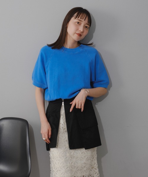 Kastane（カスタネ）の「【新色追加】半袖スウェットプルオーバー（スウェット・レディース・グレー/ブルー/オレンジ/アイボリー・FREE）」の21枚目の写真