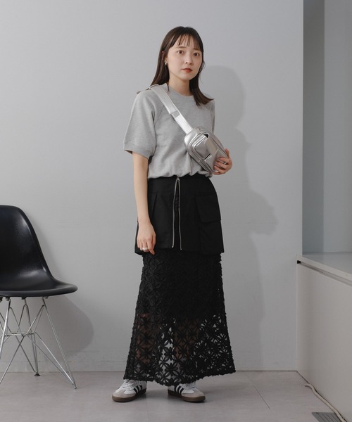 Kastane（カスタネ）の「【新色追加】半袖スウェットプルオーバー（スウェット・レディース・グレー/ブルー/オレンジ/アイボリー・FREE）」の7枚目の写真