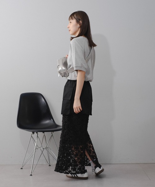 Kastane（カスタネ）の「【新色追加】半袖スウェットプルオーバー（スウェット・レディース・グレー/ブルー/オレンジ/アイボリー・FREE）」の8枚目の写真