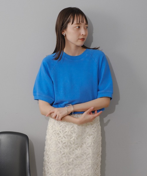 Kastane（カスタネ）の「【新色追加】半袖スウェットプルオーバー（スウェット・レディース・グレー/ブルー/オレンジ/アイボリー・FREE）」の15枚目の写真