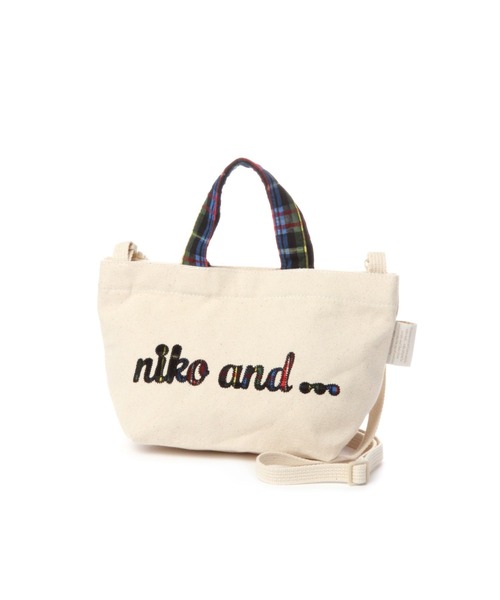 niko and...(ニコアンド)の「オリジナルニコロゴパッチワークショルダーバッグ(ショルダーバッグ・レディース・ブルー/オフホワイト/ブラック・0)」の2枚目の写真