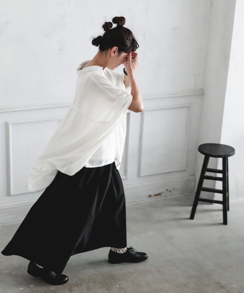soulberry(ソウルベリー)の「よこがおkomachiのブラウス(シャツ/ブラウス・レディース・オフホワイト・M~L/4L~5L/LL~3L)」の16枚目の写真