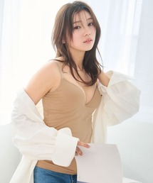 aimerfeel（エメフィール）の「リッチバスト ブラトップ (ワイヤー入り) シームレス カップ付き キャミソール（キャミソール）」