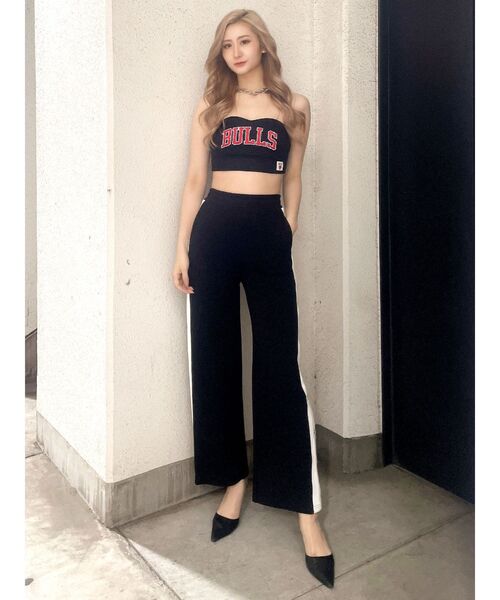 GYDA（ジェイダ）の「サイドライン裏毛ワイドパンツ（その他パンツ・レディース・オフホワイト/ブラック・FREE）」の22枚目の写真