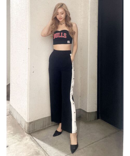 GYDA（ジェイダ）の「サイドライン裏毛ワイドパンツ（その他パンツ・レディース・オフホワイト/ブラック・FREE）」の15枚目の写真