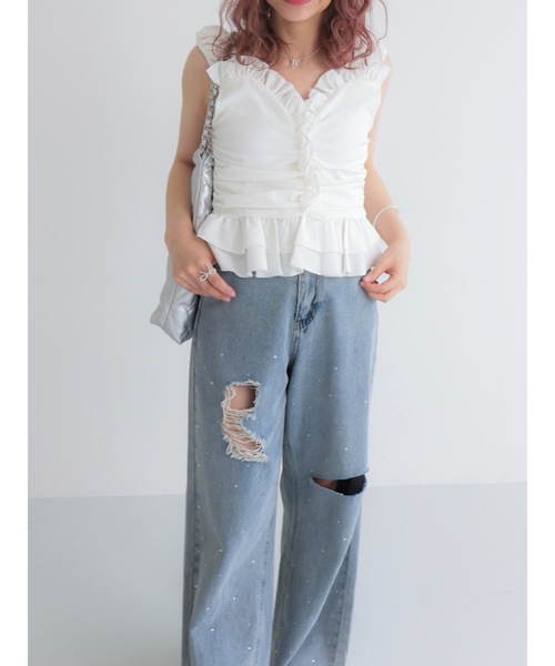 JUMELLE(ジュメロ)の「caty bustier(シャツ/ブラウス・レディース・ホワイト系/ブラック・FREE)」の13枚目の写真