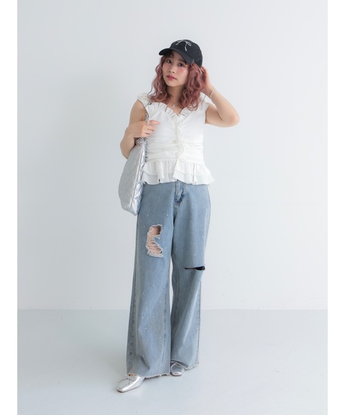 JUMELLE(ジュメロ)の「caty bustier(シャツ/ブラウス・レディース・ホワイト系/ブラック・FREE)」の12枚目の写真