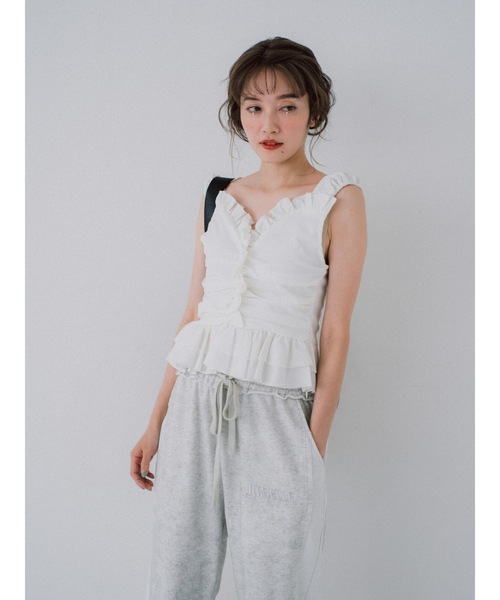 JUMELLE(ジュメロ)の「caty bustier(シャツ/ブラウス・レディース・ホワイト系/ブラック・FREE)」の4枚目の写真