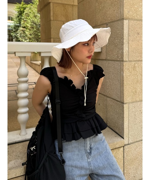 JUMELLE(ジュメロ)の「caty bustier(シャツ/ブラウス・レディース・ホワイト系/ブラック・FREE)」の6枚目の写真