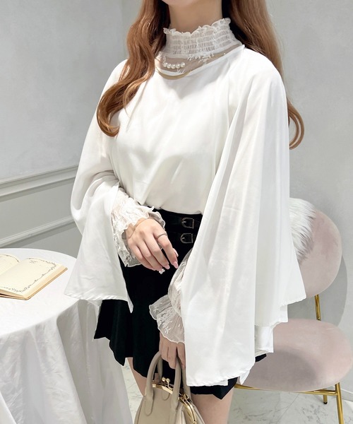 apres jour(アプレジュール)の「ネックレス付きスリットブラウス【ZOZOTOWN限定アイテム】(シャツ/ブラウス・レディース・サックスブルー/オフホワイト/レッド系その他/ブラック系その他・X-LARGE/フリー)」の8枚目の写真