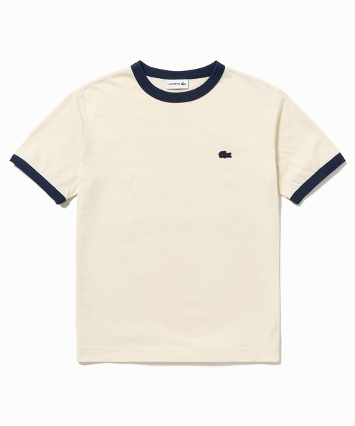 LACOSTE（ラコステ）の「【オンライン限定】LACOSTE ワンポイントロゴ リンガーTシャツ（Tシャツ/カットソー・メンズ・ブラック/ホワイト/グリーン/ネイビー/ダークグリーン/チャコールグレー×ブラック/ベージュ・2/3/4/5/6）」の5枚目の写真