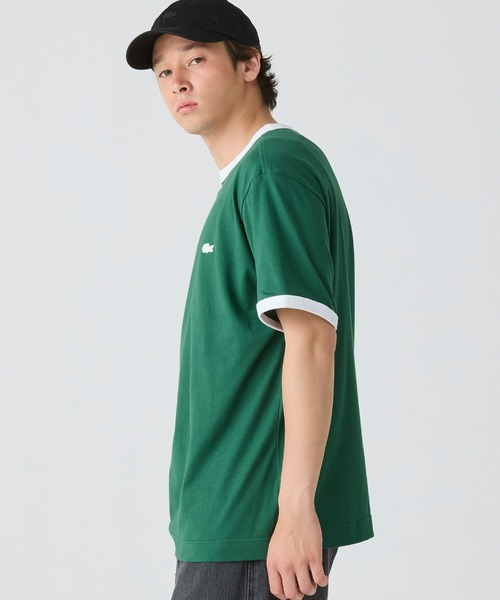 【新品 タグ付き】ラコステ ワンポイントロゴ 同系色ロゴ ポロシャツ Lサイズ オンライン限定】LACOSTE ワンポイントロゴ リンガーTシャツ（T