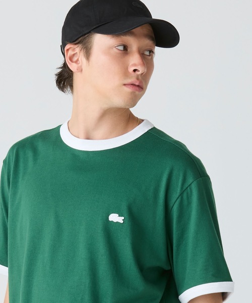 【新品 タグ付き】ラコステ ワンポイントロゴ 同系色ロゴ ポロシャツ Lサイズ オンライン限定】LACOSTE ワンポイントロゴ リンガーTシャツ（T