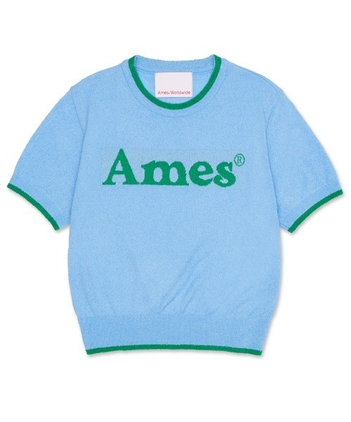 A'GEM/9 × .kom 『AMES WORLDWIDE/アメスワールドワイド』 BASIC LOGO KNIT/ロゴニット②（ニット/セーター）｜.KOM（ドットコム）