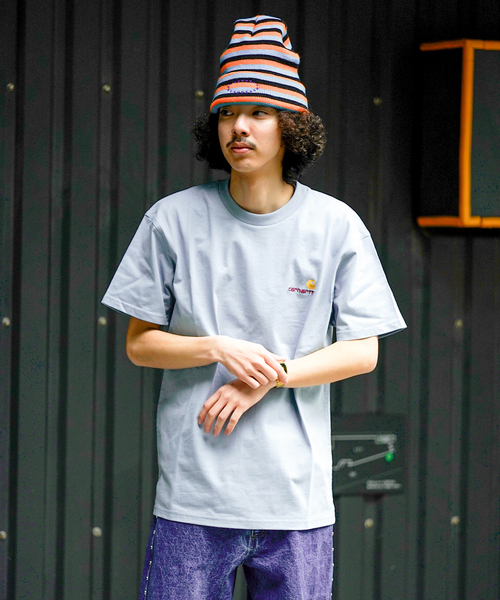 Carhartt WIP(カーハートダブリューアイピー)の「【CARHARTT WIP / カーハート ダブリューアイピー】SS AMERICAN SCRIPT T-SH(Tシャツ/カットソー・メンズ・ホワイト/ブラック/ブルー系その他・MEDIUM/LARGE)」の3枚目の写真