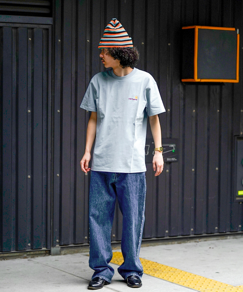 Carhartt WIP(カーハートダブリューアイピー)の「【CARHARTT WIP / カーハート ダブリューアイピー】SS AMERICAN SCRIPT T-SH(Tシャツ/カットソー・メンズ・ホワイト/ブラック/ブルー系その他・MEDIUM/LARGE)」の5枚目の写真