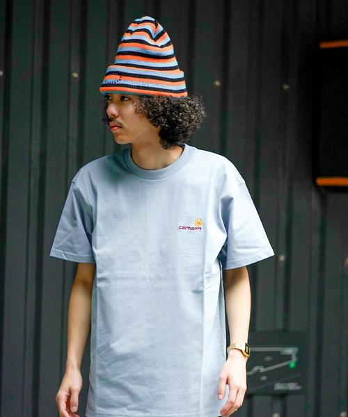 Carhartt WIP(カーハートダブリューアイピー)の「【CARHARTT WIP / カーハート ダブリューアイピー】SS AMERICAN SCRIPT T-SH(Tシャツ/カットソー・メンズ・ホワイト/ブラック/ブルー系その他・MEDIUM/LARGE)」の9枚目の写真