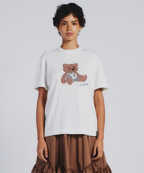 DOUBLE STANDARD CLOTHING(ダブルスタンダードクロージング)の「ベアプリントフライスTシャツ(Tシャツ/カットソー・レディース・グレー/オフホワイト・FREE)」の13枚目の写真
