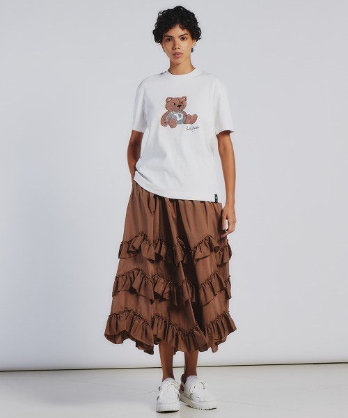 DOUBLE STANDARD CLOTHING(ダブルスタンダードクロージング)の「ベアプリントフライスTシャツ(Tシャツ/カットソー・レディース・グレー/オフホワイト・FREE)」の9枚目の写真