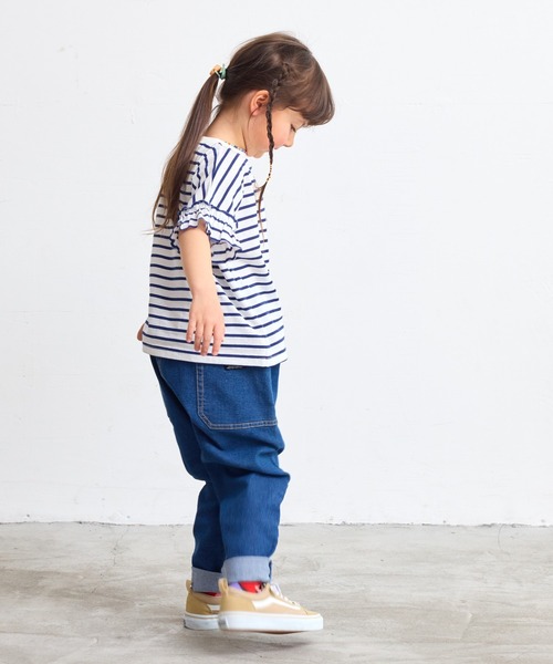 LSP WOW（エルエスピーワオ）の「【LSP WOW!】ガールズ袖フリルTシャツ（80～130cm）（Tシャツ/カットソー・キッズ・ラベンダー/チャコール/ピンク/オフホワイト/ピンク系その他/ホワイト系その他/ブラック系その他・110/100/90/80/130/120）」の9枚目の写真