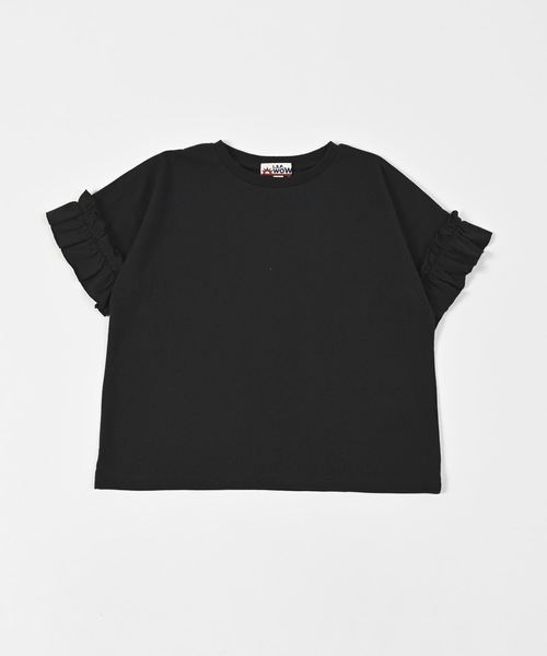 LSP WOW（エルエスピーワオ）の「【LSP WOW!】ガールズ袖フリルTシャツ（80～130cm）（Tシャツ/カットソー・キッズ・ラベンダー/チャコール/ピンク/オフホワイト/ピンク系その他/ホワイト系その他/ブラック系その他・110/100/90/80/130/120）」の18枚目の写真