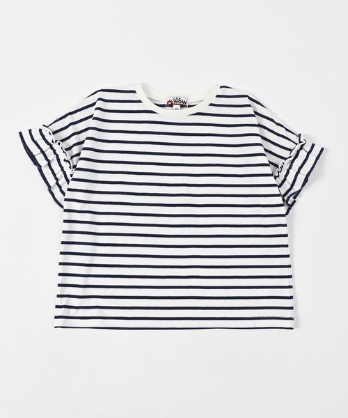 LSP WOW（エルエスピーワオ）の「【LSP WOW!】ガールズ袖フリルTシャツ（80～130cm）（Tシャツ/カットソー・キッズ・ラベンダー/チャコール/ピンク/オフホワイト/ピンク系その他/ホワイト系その他/ブラック系その他・110/100/90/80/130/120）」の15枚目の写真
