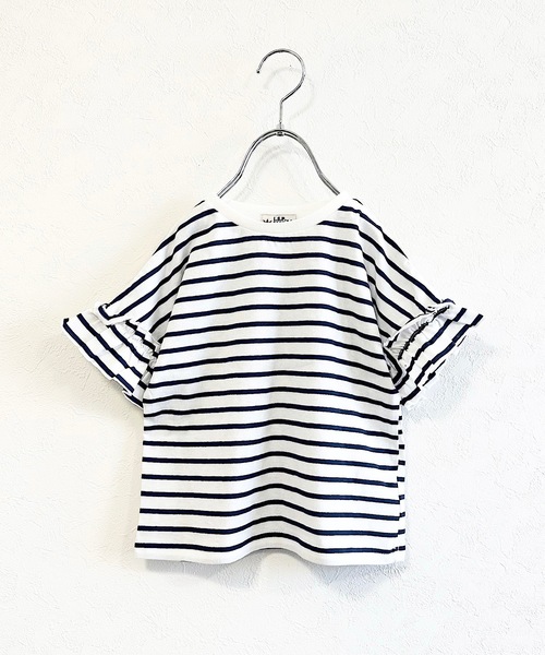 LSP WOW（エルエスピーワオ）の「【LSP WOW!】ガールズ袖フリルTシャツ（80～130cm）（Tシャツ/カットソー・キッズ・ラベンダー/チャコール/ピンク/オフホワイト/ピンク系その他/ホワイト系その他/ブラック系その他・110/100/90/80/130/120）」の16枚目の写真