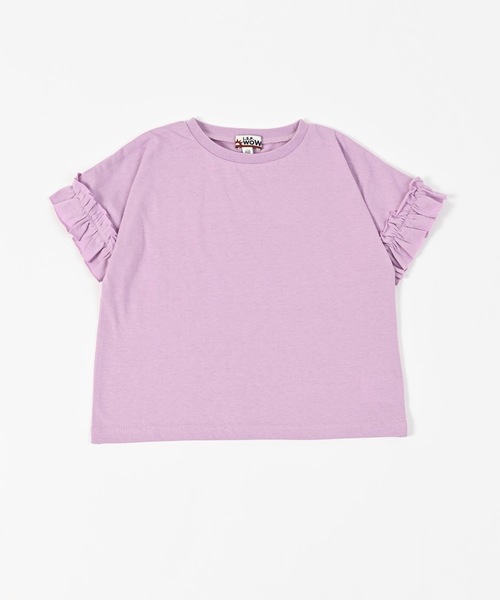 LSP WOW（エルエスピーワオ）の「【LSP WOW!】ガールズ袖フリルTシャツ（80～130cm）（Tシャツ/カットソー・キッズ・ラベンダー/チャコール/ピンク/オフホワイト/ピンク系その他/ホワイト系その他/ブラック系その他・110/100/90/80/130/120）」の19枚目の写真