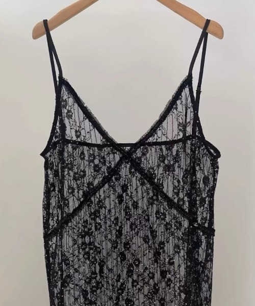 A'GEM/9 × .kom 「.KOM/ドットケーオーエム」 2Pレーストップ レディース A'GEM/9 × .kom 『.KOM/ドットケーオーエム』 2Pレーストップ