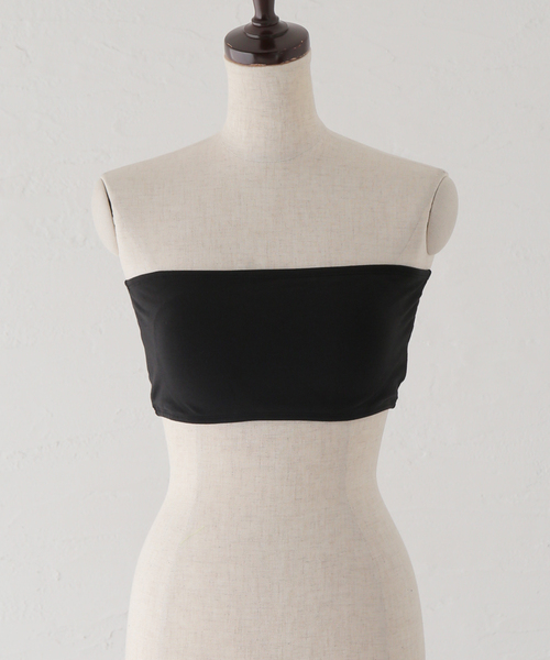 SLOBE IENA（スローブイエナ）の「ベア天ベアトップ（チューブトップ・レディース・ブラック/アイボリー・FREE）」の8枚目の写真