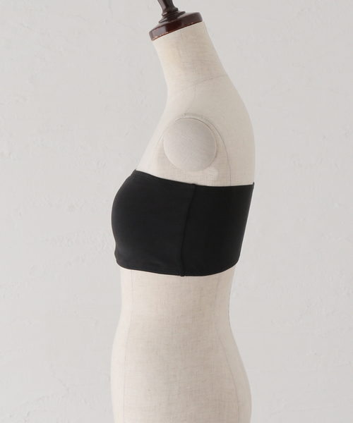 SLOBE IENA（スローブイエナ）の「ベア天ベアトップ（チューブトップ・レディース・ブラック/アイボリー・FREE）」の9枚目の写真