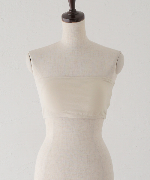 SLOBE IENA（スローブイエナ）の「ベア天ベアトップ（チューブトップ・レディース・ブラック/アイボリー・FREE）」の14枚目の写真