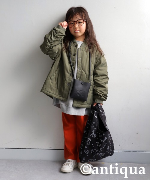 antiqua（アンティカ）の「ワンマイルショルダーバッグ（ショルダーバッグ・キッズ・ブラック/レッド・FREE）」の2枚目の写真