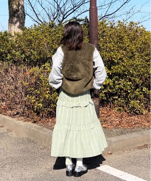 ROOPTOKYO（ループトウキョウ）の「ギンガムチェックティアードロングスカート（スカート・レディース・イエロー/レッド/ブルー/グリーン・FREE）」の12枚目の写真