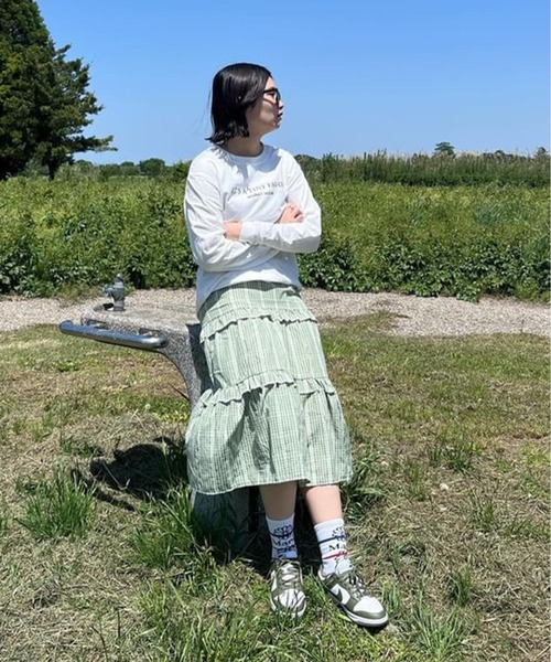 ROOPTOKYO（ループトウキョウ）の「ギンガムチェックティアードロングスカート（スカート・レディース・イエロー/レッド/ブルー/グリーン・FREE）」の18枚目の写真