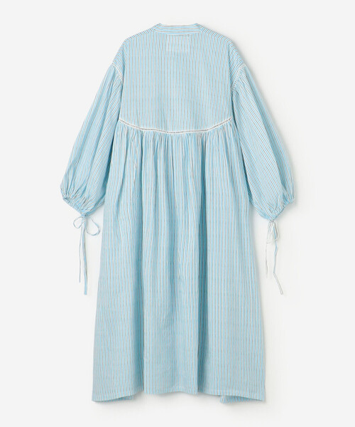 Emily Levine(エミリーレヴィーン)の「emily levine | 〈別注〉コットン スタンドカラーワンピース STRIPE WOMEN(ワンピース・レディース・ブルー系その他・S/M)」の2枚目の写真