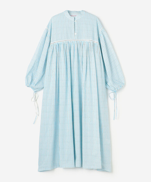 Emily Levine(エミリーレヴィーン)の「emily levine | 〈別注〉コットン スタンドカラーワンピース STRIPE WOMEN(ワンピース・レディース・ブルー系その他・S/M)」の17枚目の写真